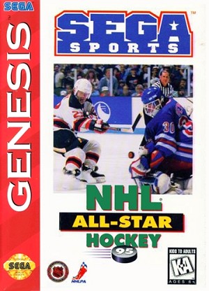NHL All Star Hockey 95 - Sega Genesis