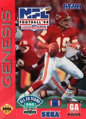 NFL Football '94 Starring Joe Montana - Sega Genesis